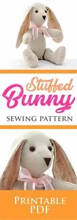 Template Free Printable Floppy Eared Bunny Sewing Pattern - 
