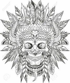 @BEYOND... Indian headdress tattoo, Indian skull tattoos, He