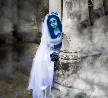 Emily the Corpse Bride Costume Corset Top Skirt with Train E