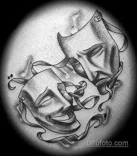 Пример театральные маски тату 09.09.2019 № 012 - tattoo thea