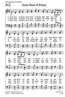 Celebrating Grace Hymnal 412. Sweet hour of prayer, sweet ho