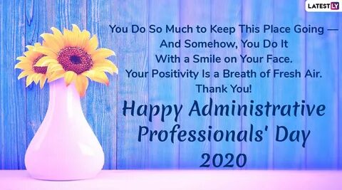 National Administrative Professionals' Day 2020 Messages: Wh