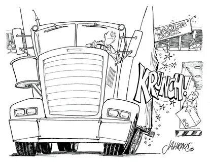 Truck Driver Cartoon Funny Gift for Truck Driver