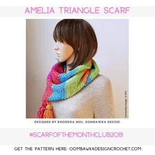 Amelia Triangle Scarf Pattern. Free Crochet Pattern. Triangl