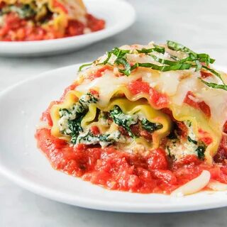 Easy Spinach Lasagna Rolls Recipe Pasta dishes, Lasagna roll