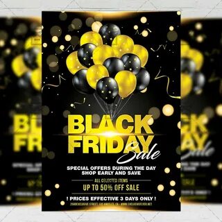 Black Friday Sale 2019 Flyer - Business A5 Template Exclsive