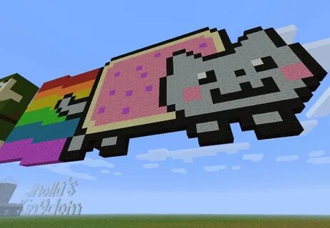 Pixel Art Nyan Cat Minecraft Map All in one Photos