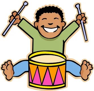 Clip Art Info - Cartoon Boy Playing Drums - (1230x1206) Png 