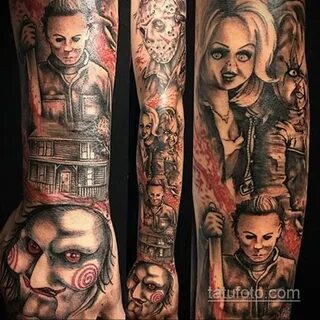 тату рукав в стиле хоррор 12.12.2019 № 009 -horror tattoo sl