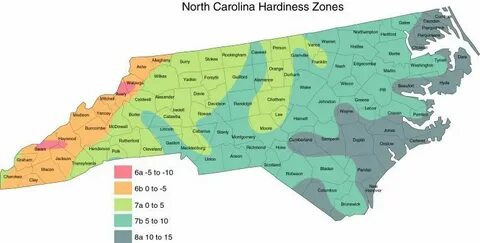 NC USDA Hardiness Zones North carolina gardening, Gardening 