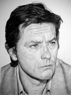 Alain Delon - Hervé Le Fur Dessins , Portraits Portrait dess