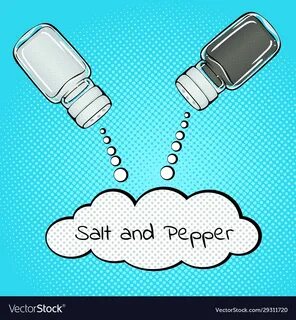 Salt shaker and pepper shaker pop art Royalty Free Vector