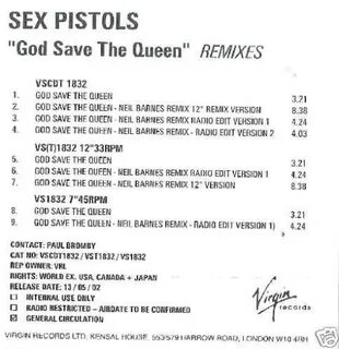 Sex Pistols - God Save The Queen Remixes (2002, CDr) Discogs