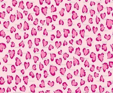 Pink Heart Cheetah Print Background Birthday Edible 2D Etsy 