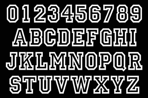 Collegiate Heavy Outline Font 10 Images - A Collection Of Fr