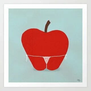 Apple Bottom Art Print by Phil Jones Society6