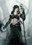 Druid by ClintCearley female wild wood elf staff magic armor