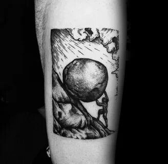 30 Sisyphus Tattoo-Designs für Männer - griechische Mytholog