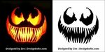 5 Free Venom & Scary Halloween Pumpkin Carving Stencils, Pat