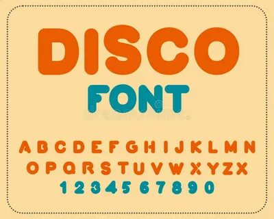 Disco Font. Retro Alphabet. Vintage Rounded Alphabet. Letter