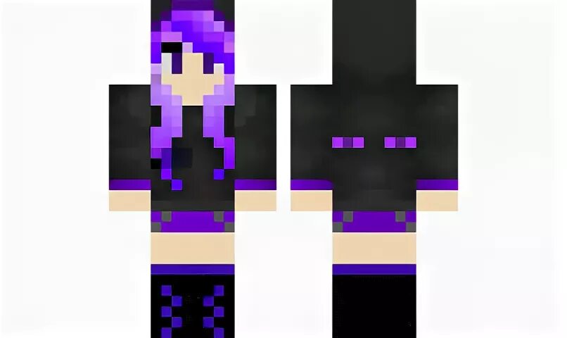 Purple Ender Girl Minecraft Skin
