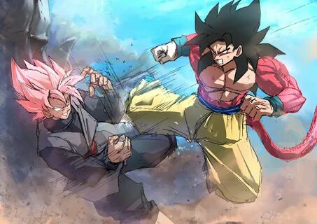 Goku SSaiyanjin4 Vs Black Goku SSaiyanjinRosè Dragon ball su