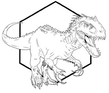 Indominus Rex Coloring Page for Kids Dinosaur coloring pages