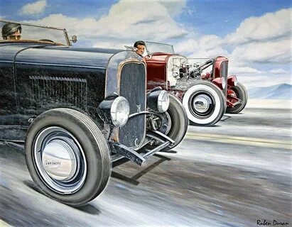 Roadster Race Painting by Ruben Duran Pixels