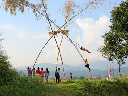 Dashain Swing Photo by Rabi Manandhar -- National Geographic