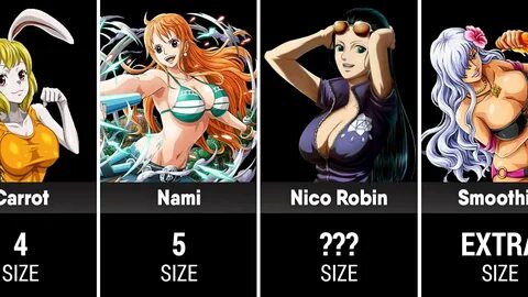 ONE PIECE Characters BREAST SIZE Comparison - YouTube