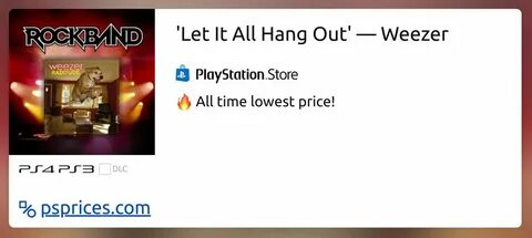 Let It All Hang Out' - Weezer для PS4 PS3 - история цены, ск