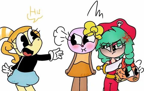 Ms. Chalice meets the NPC girls Cuphead Official ™ Amino