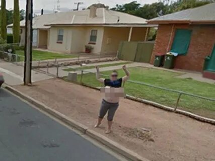 Chick shows boob on google maps