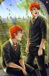 Fred and George Weasley http://tyrinecarver.deviantart.com/a