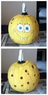 Spongebob Pumpkin Pants! Carve holes and paint! Halloween pu