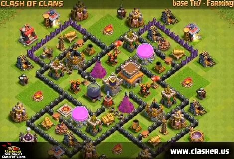 Town Hall 7 - FARMING Base Map #20 - Clash of Clans Clasher.