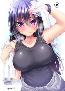 Anime eyes on womens tank top big boobs