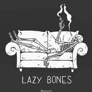 Skull Art в Твиттере: "Lazy Bones Skull.