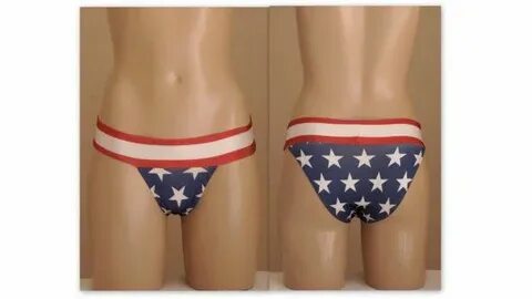 American Flag Bottoms/USA flag fully lined bikini bottoms/Ch