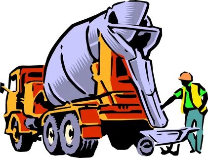 concrete mixer truck png - Vector Illustration Of Constructi