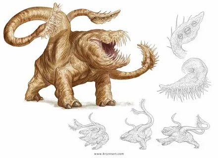 Otyugh, D&D 5th Edition Monster Manual Creature art, Dungeon