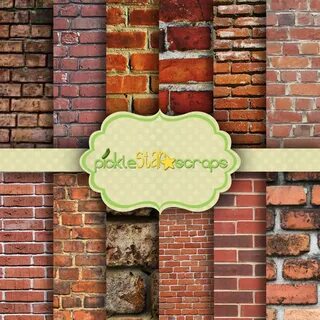 Craft Papers 12x12 Brick Papers Brick Printable Brick Etsy