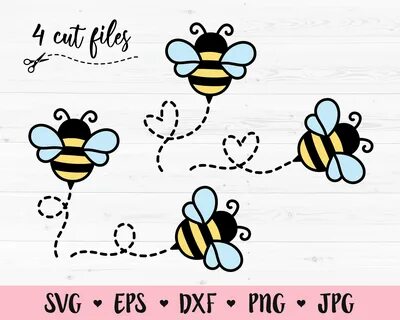 Png Eps Bee Svg Cute Bee Cut Files For Silhouette Cute Bee S