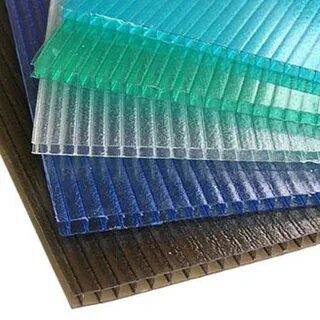 Coated Flat Multiwall Polycarbonate Sheet, Color : Red, Gree
