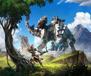 Скачать обои Sony, Art, PS4, Horizon: Zero Dawn, Aloy, TheVi