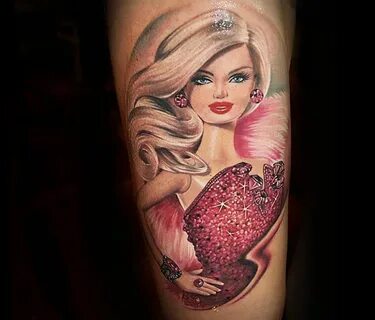 Tattoo of Barbie doll by Benjamin Laukis Barbie tattoo, Girl