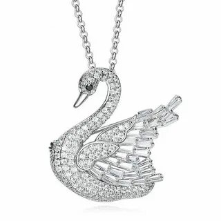 TJ Swan Necklace Swarovski necklace, Necklace, Swan necklace