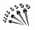 BodyJ4You 12 Pieces Gauge kit Pairs of Plugs with Single Tap