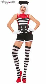 Mime, All Mime Costume Intimates apparel, Red suspenders, Bl