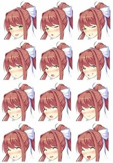 Ddlc Natsuki Face Sprites All in one Photos